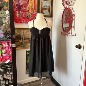 fashion magazine vintage y2k black halter dress